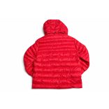 Dekker férfi kapucnis steppelt kabát piros színben 