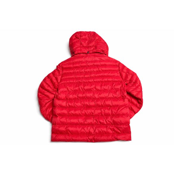 Dekker férfi kapucnis steppelt kabát piros színben 