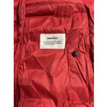 Dekker férfi kapucnis steppelt kabát piros színben 