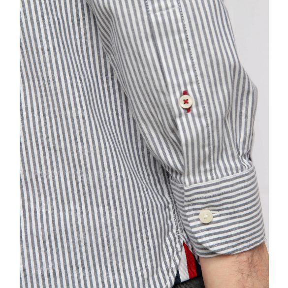 Tommy Hilfiger férfi oxford stílusú regular fit ing csíkozott mintával