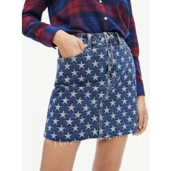 Tommy Jeans női farmerszoknya csillag alakú mintával