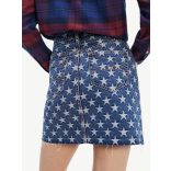 Tommy Jeans női farmerszoknya csillag alakú mintával