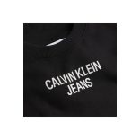 Calvin Klein Jeans női pamut pulóver elején felirattal fekete színben