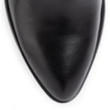 Guess női magasított sarkú valódi bőr bokacsizma fekete színben