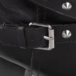 Guess női magasított sarkú valódi bőr bokacsizma fekete színben