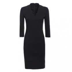   Trussardi női alkalmi business ruha V nyakkivágással fekete színben