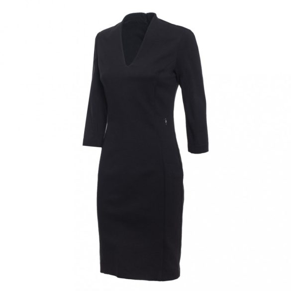 Trussardi női alkalmi business ruha V nyakkivágással fekete színben
