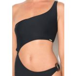 Guess női fürdőruha egy vállpánttal fekete színben