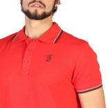 Trussardi Action férfi gelléros póló piros színben