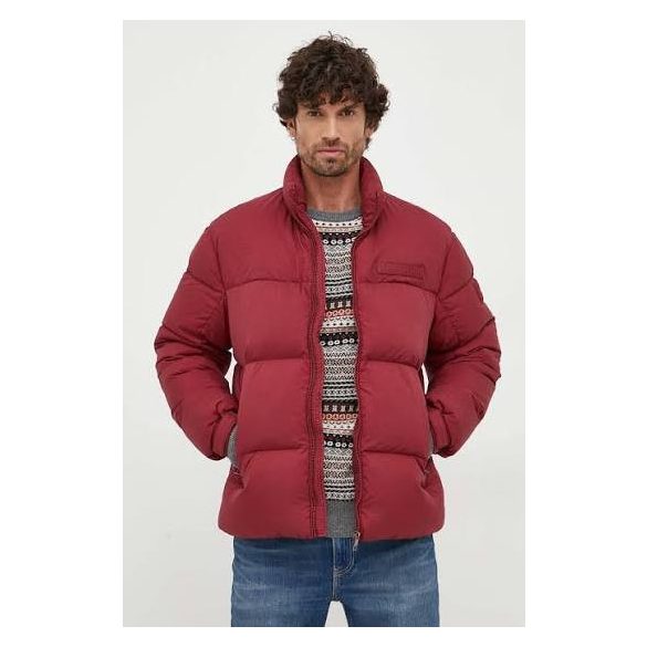 Tommy Hilfger férfi télikabát thermo béléssel bordó színben
