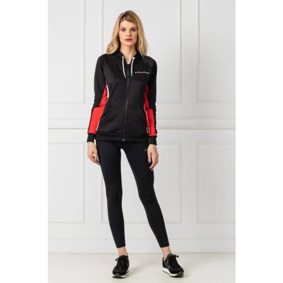 Tommy Hilfiger Sport női cipzáros kapucnis pulóver fekete színben