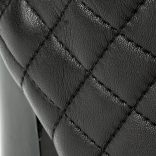 Guess női steppelt anyagú valódi bőr bokacsizma fekete színben