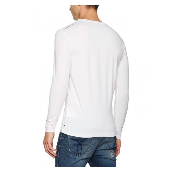 Calvin Klein Jeans férfi hosszú újjú póló felirattal fehér színben