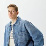Tomm Jeans férfi ing fazonú farmerkabát oversize stílusban