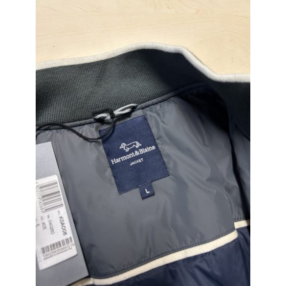 Harmont and Blaine férfi bélelt bomber fazonú kabát szürke színben