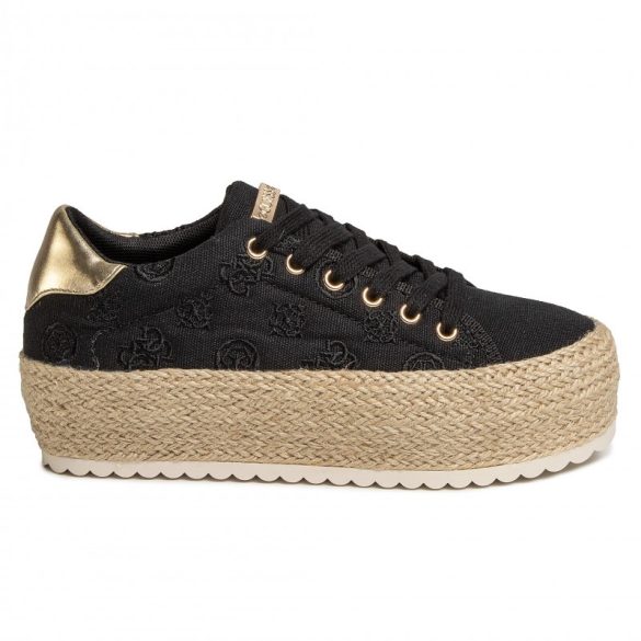Guess női platform cipő textil felsőrésszel fekete színben