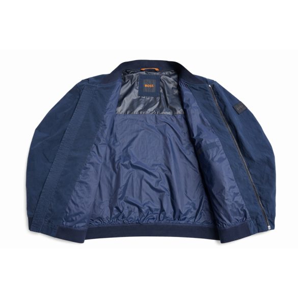 Boss férfi bomber fazonú átmeneti kabát sötétkék színű 