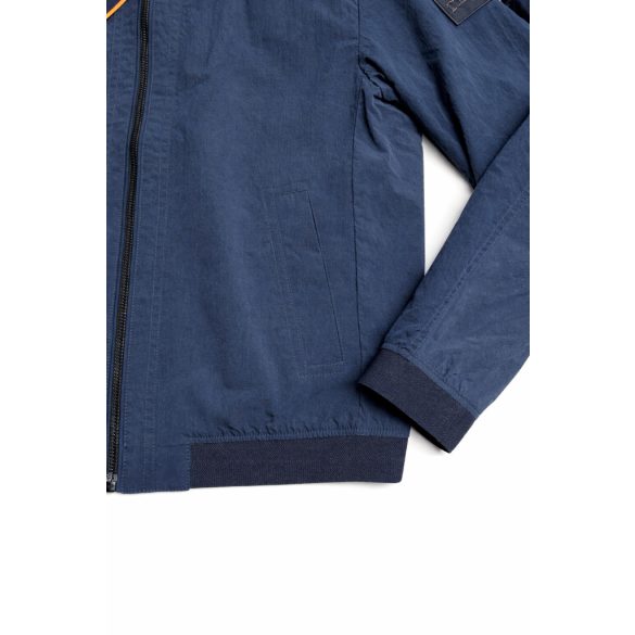 Boss férfi bomber fazonú átmeneti kabát sötétkék színű 