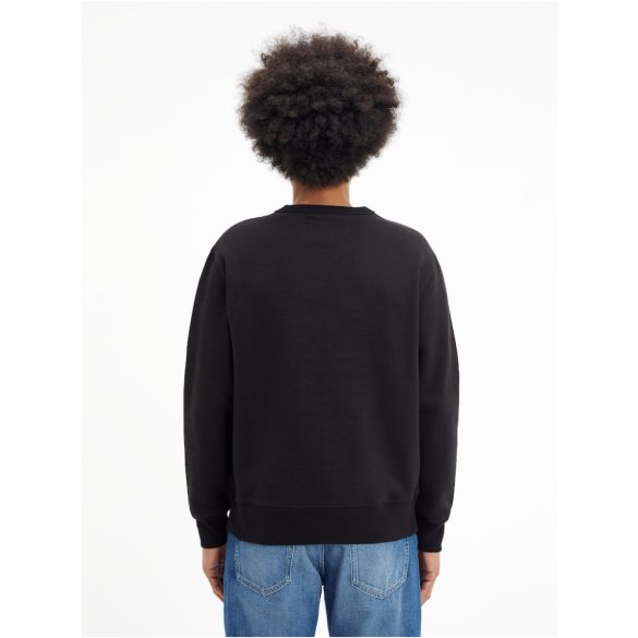 Calvin Klein Jeans férfi pamut környakú pulóver fekete színben 