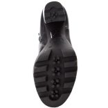 Guess női magas sarkú bokacsizma valódi bőr felsőrésszel fekete színben