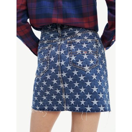Tommy Jeans női farmerszoknya csillag alakú mintával