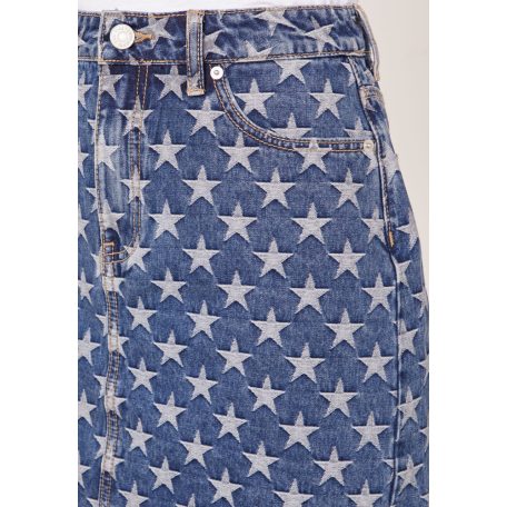 Tommy Jeans női farmerszoknya csillag alakú mintával