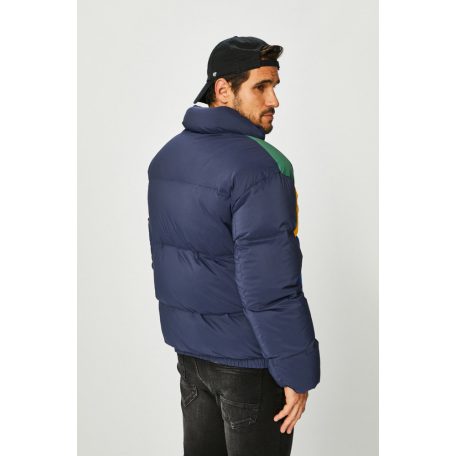 Tommy Jeans férfi pehelykabát elején színes csíkokkal sötétkék színben