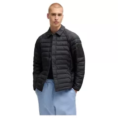 Hugo Boss férfi bélelt steppelt ing kabát fekete