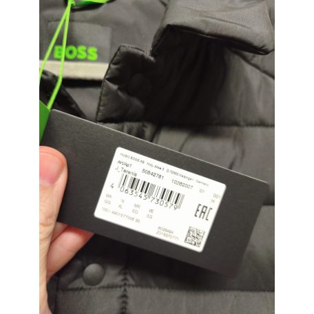 Hugo Boss férfi bélelt steppelt ing kabát fekete