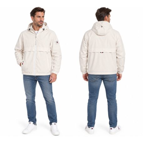 Tommy Hilfiger férfi krém színű kapucnis dzseki