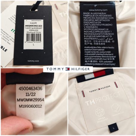 Tommy Hilfiger férfi krém színű kapucnis dzseki
