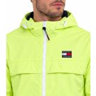 Tommy Jeans Chicago férfi kapucnis szélkabát neon sárga