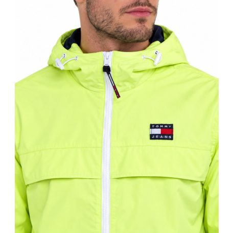 Tommy Jeans Chicago férfi kapucnis szélkabát neon sárga