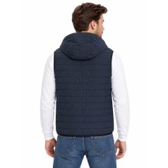 Tommy Hilfiger férfi kapucnis steppelt mellény sötétkék