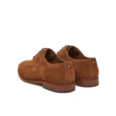 Tommy Hilfiger férfi velúr Derby cipő rozsdabarna