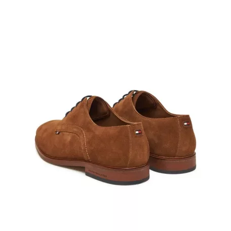 Tommy Hilfiger férfi velúr Derby cipő rozsdabarna