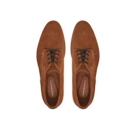 Tommy Hilfiger férfi velúr Derby cipő rozsdabarna