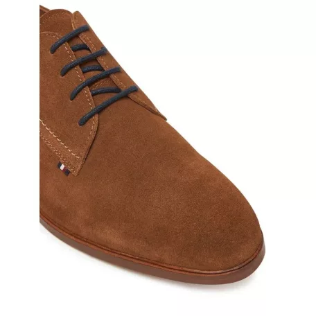 Tommy Hilfiger férfi velúr Derby cipő rozsdabarna