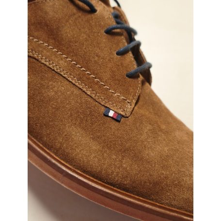 Tommy Hilfiger férfi velúr Derby cipő rozsdabarna