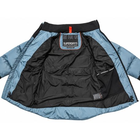 Superdry férfi steppelt pufferdzseki acélkék