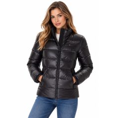 Tommy Hilfiger női fényes fekete pehelydzseki