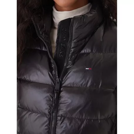 Tommy Hilfiger női fényes fekete pehelydzseki