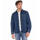Tommy Jeans férfi farmer ingkabát sötétkék