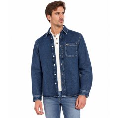 Tommy Jeans férfi farmer ingkabát sötétkék