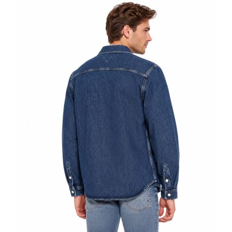Tommy Jeans férfi farmer ingkabát sötétkék