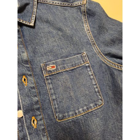 Tommy Jeans férfi farmer ingkabát sötétkék