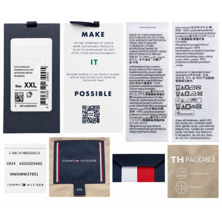 Tommy Hilfiger férfi bézs packable carcoat kabát