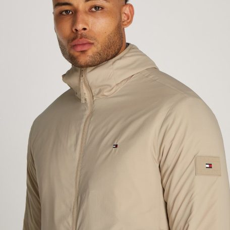 Tommy Hilfiger férfi kapucnis átmeneti dzseki bézs