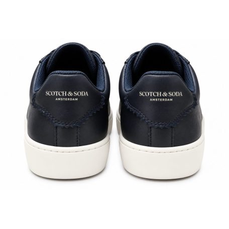 Scotch & Soda Plakka férfi bőr sneaker sötétkék