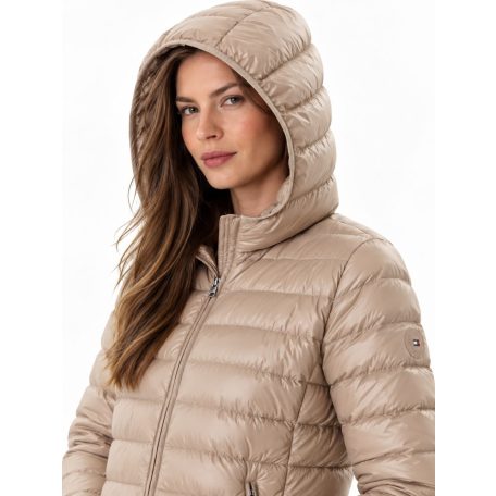 Tommy Hilfiger női dzseki kapucnis bézs